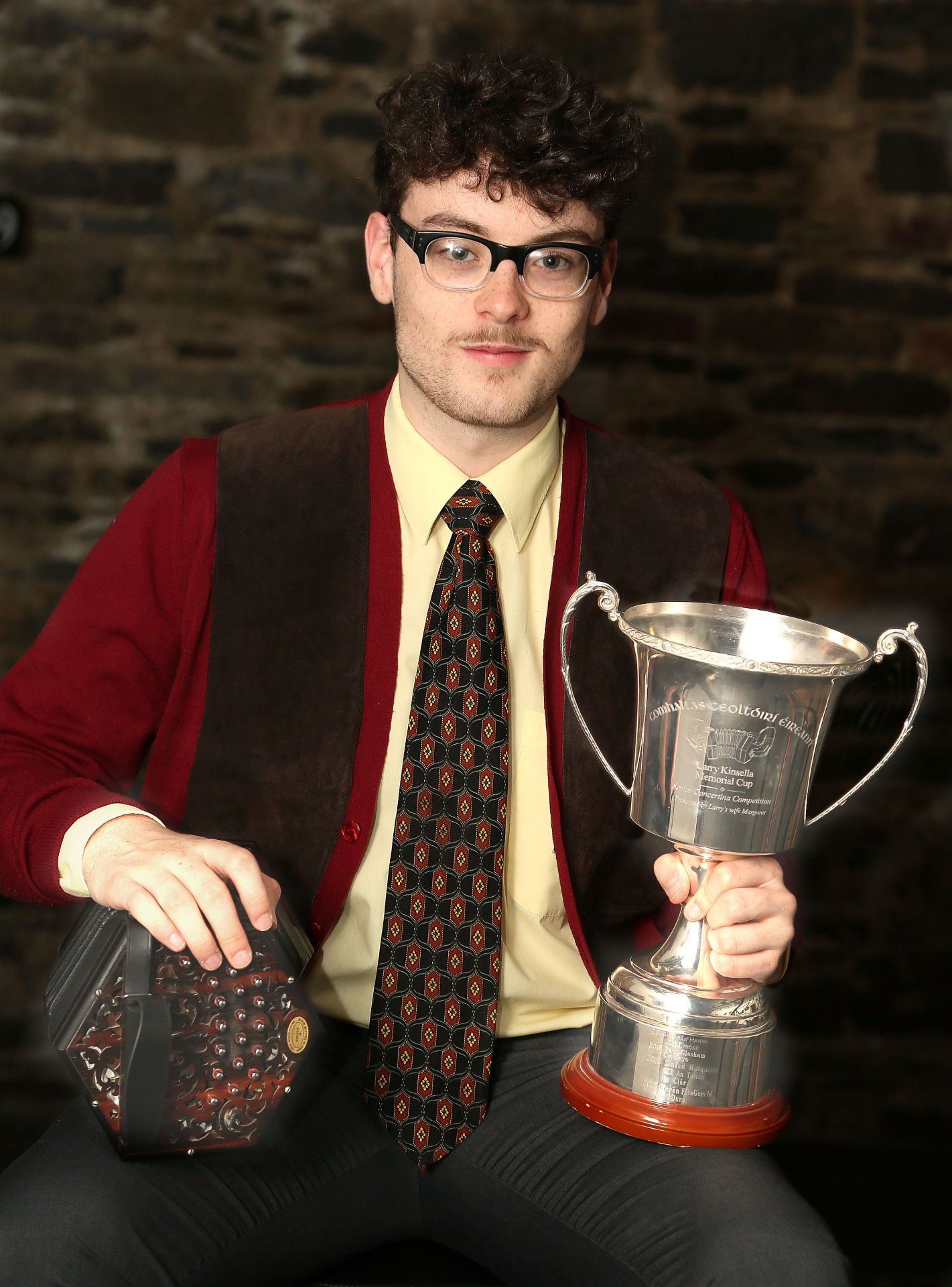 Sárán Mulligan C.C.É. Dún Dealgan winner of the senior concertina competition at  Fleadh Cheoil na hÉireann in Drogheda