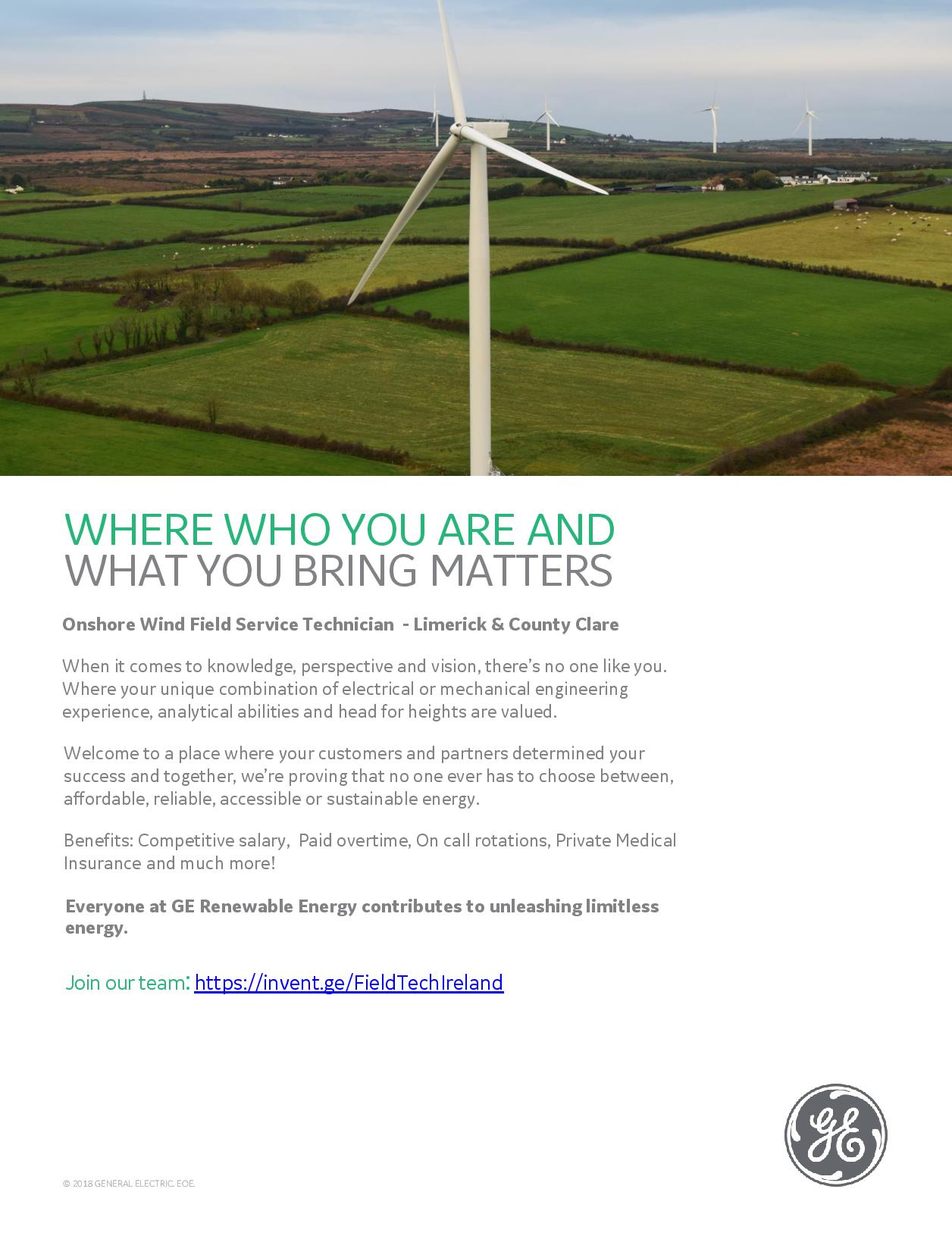 Careers in GE Renewable Energy Limerick Live