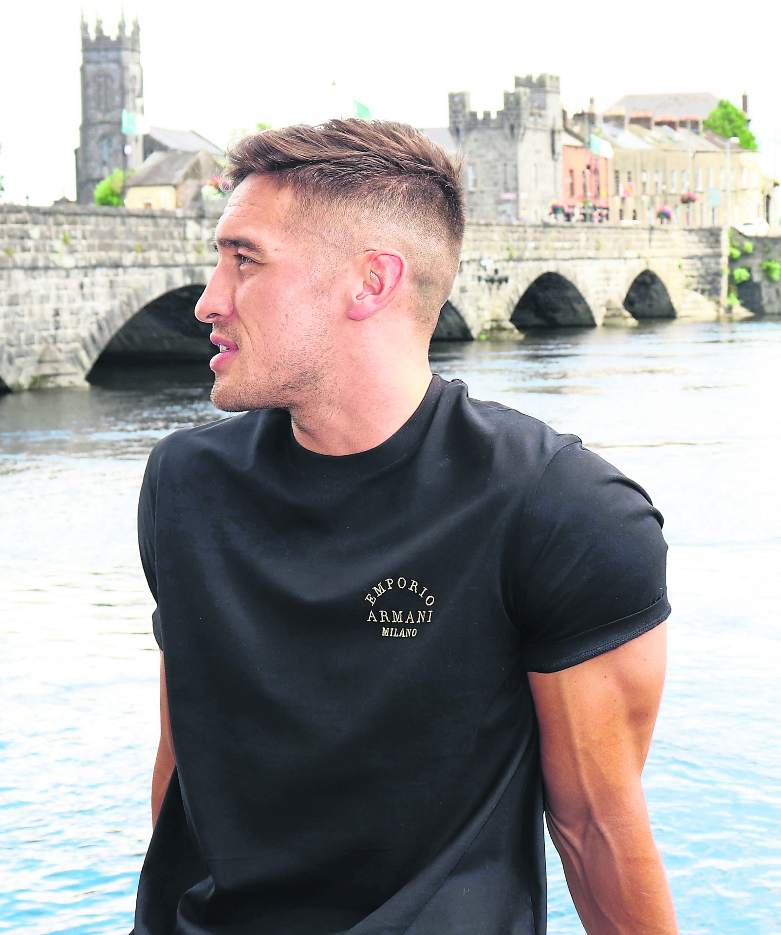 Greg O'Shea relaxes by the Treaty Stone, Limerick City. PHOTO: MIKE COWHEY