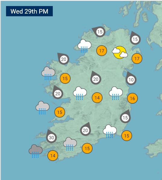 Limerick Weather Rain from the Southwest to spread quickly Limerick Live