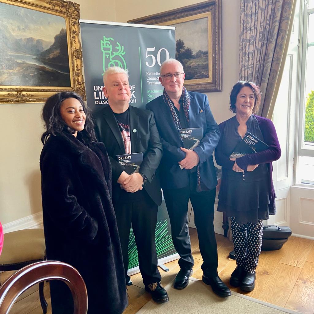 Denise Chaila, Eoin Devereux, Joseph O'Connor, and Sarah Moore at the book launch