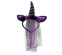 Flying Tiger Copenhagen's Hairband With Light And Veil Dark Unicorn
