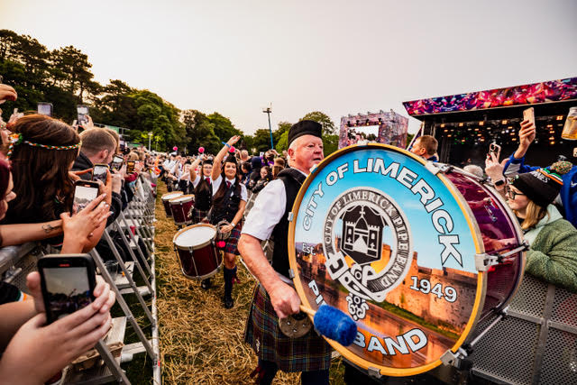 Limerick Pipe Band at Pints in a Field festival I PICTURE: Glen Bollard
